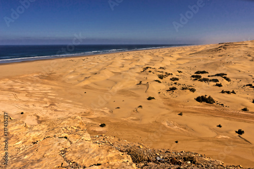 plage blange in the south of morocco