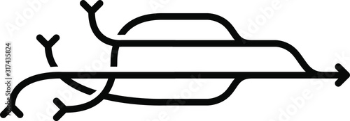arrows merging into one icon.