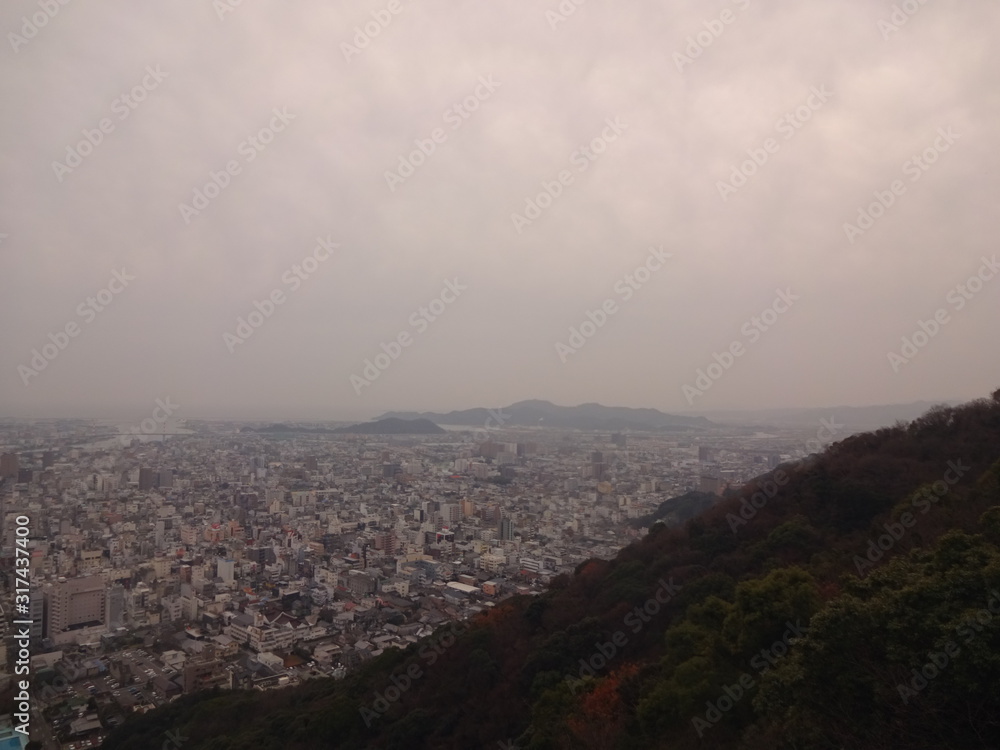 The view of Tokushima City in Japan