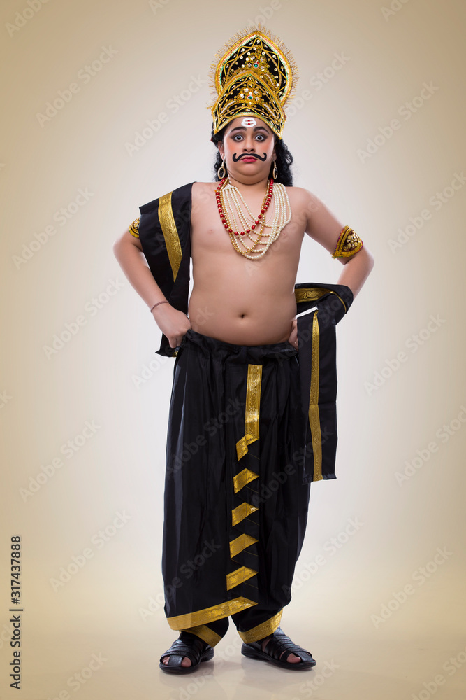 child dressed as ravan Stock Photo | Adobe Stock
