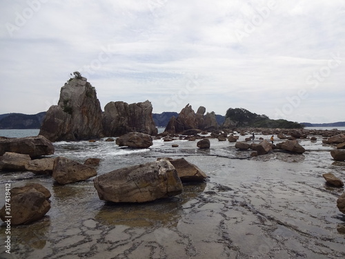 Geology rocks in Wakayama, Japan
