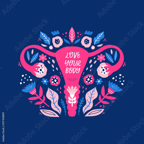 Female healthcare campaign flat vector banner template