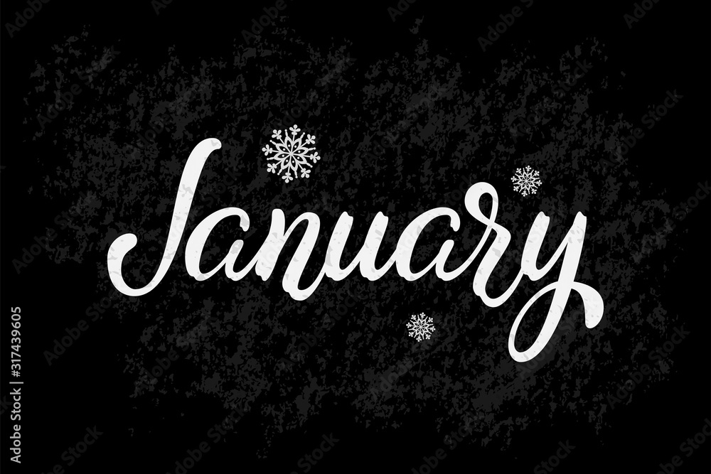Lettering phrase January Lettering phrase January