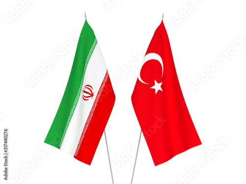 Iran and Turkey flags