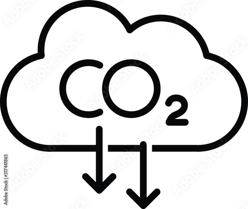 Carbon emissions reduction icon