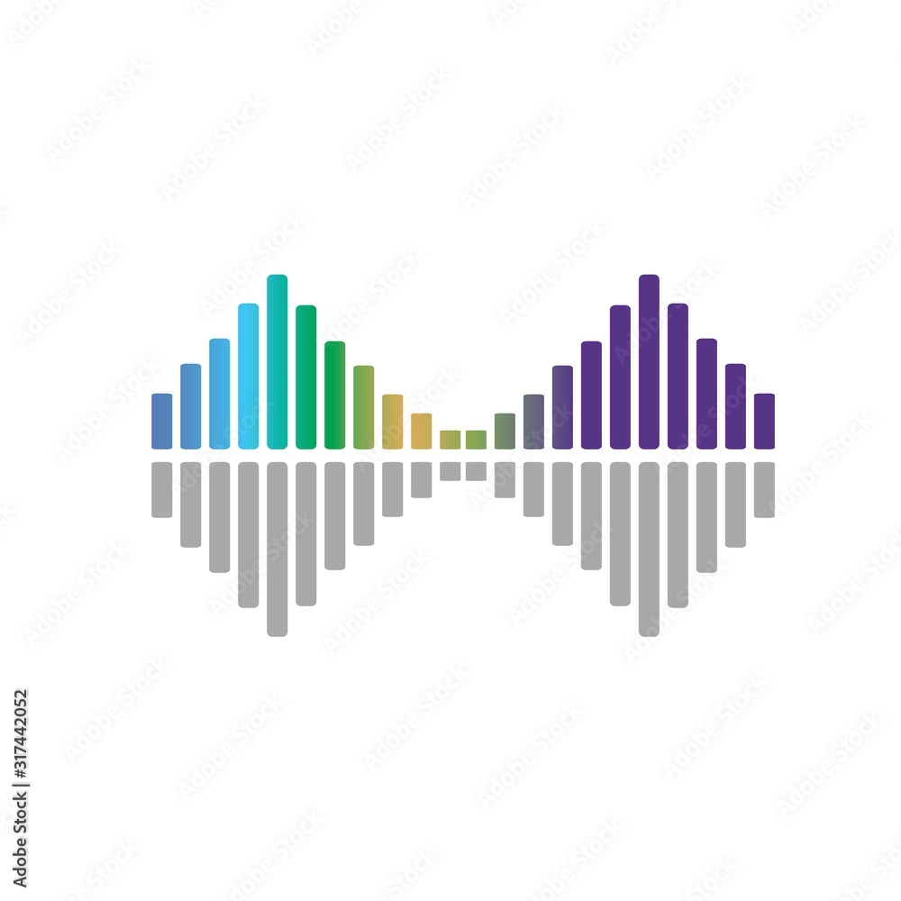 Sound wave logo template vector icons Sound wave logo template vector icons