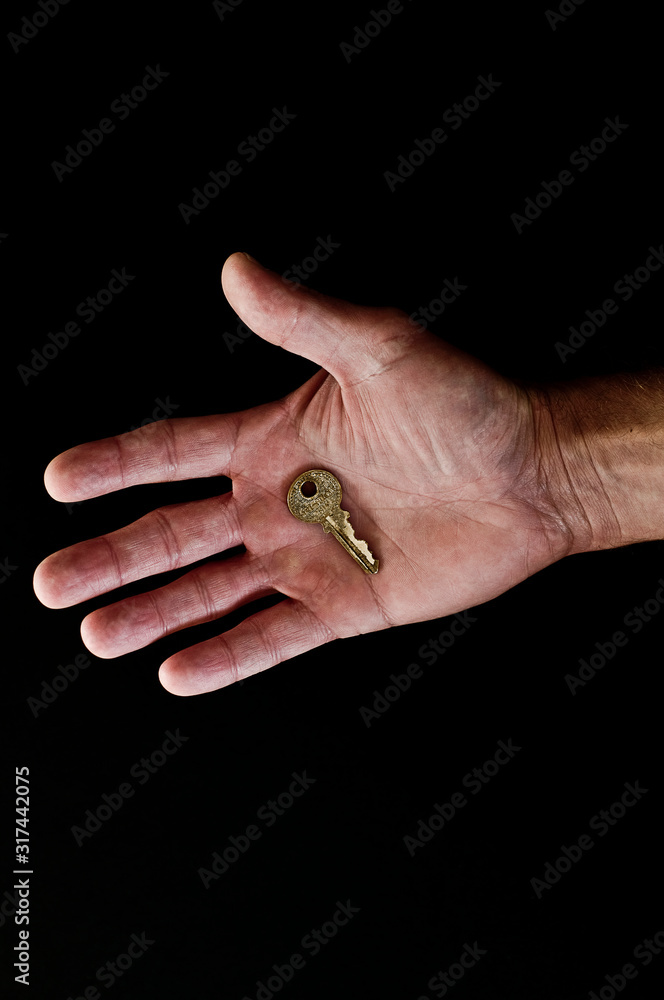 Door key in hand