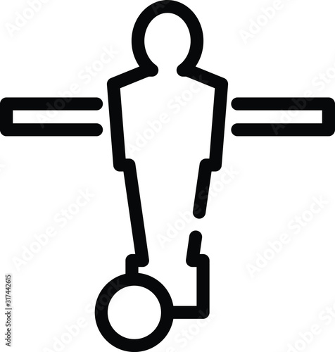 foosball icon, vector illustration