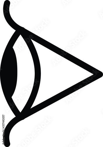 Eye side icon, vector illustration