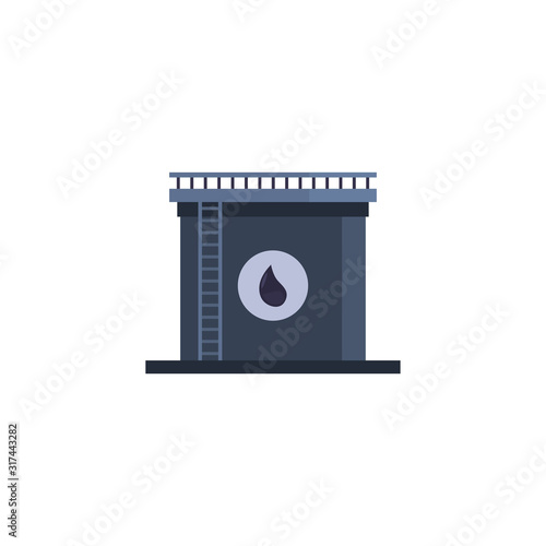 Isolated oil industry storage vector design
