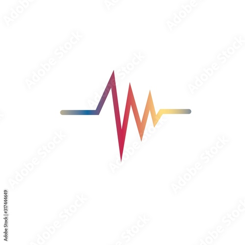 Sound wave logo template vector icons