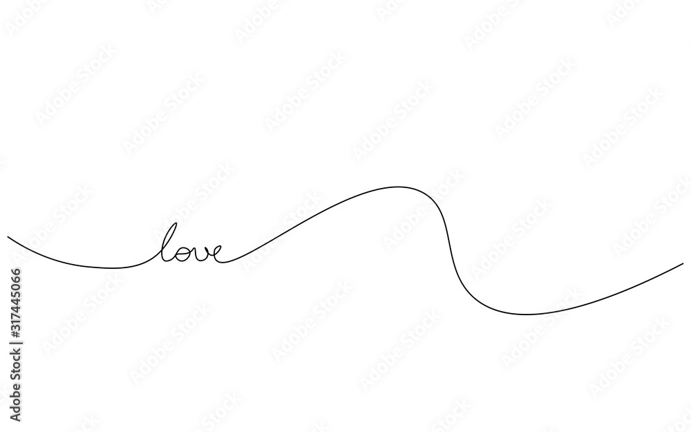 Love text hand drawing, valentines day background vector illustration Love text hand drawing, valentines day background vector illustration