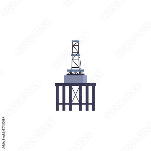 Isolated oil industry tower vector design