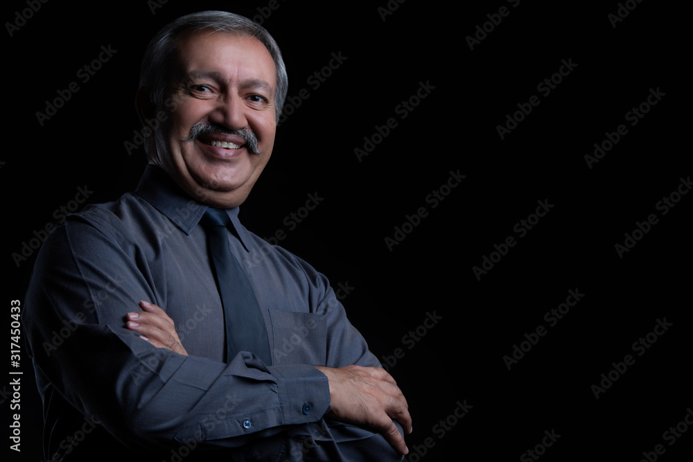 Portrait of a happy senior man. Portrait of a happy senior man.