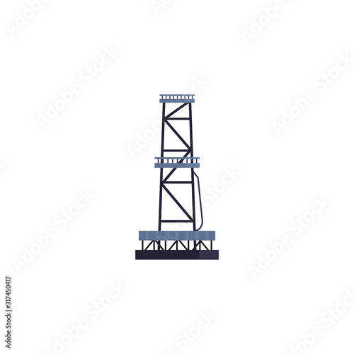 Isolated oil industry tower vector design