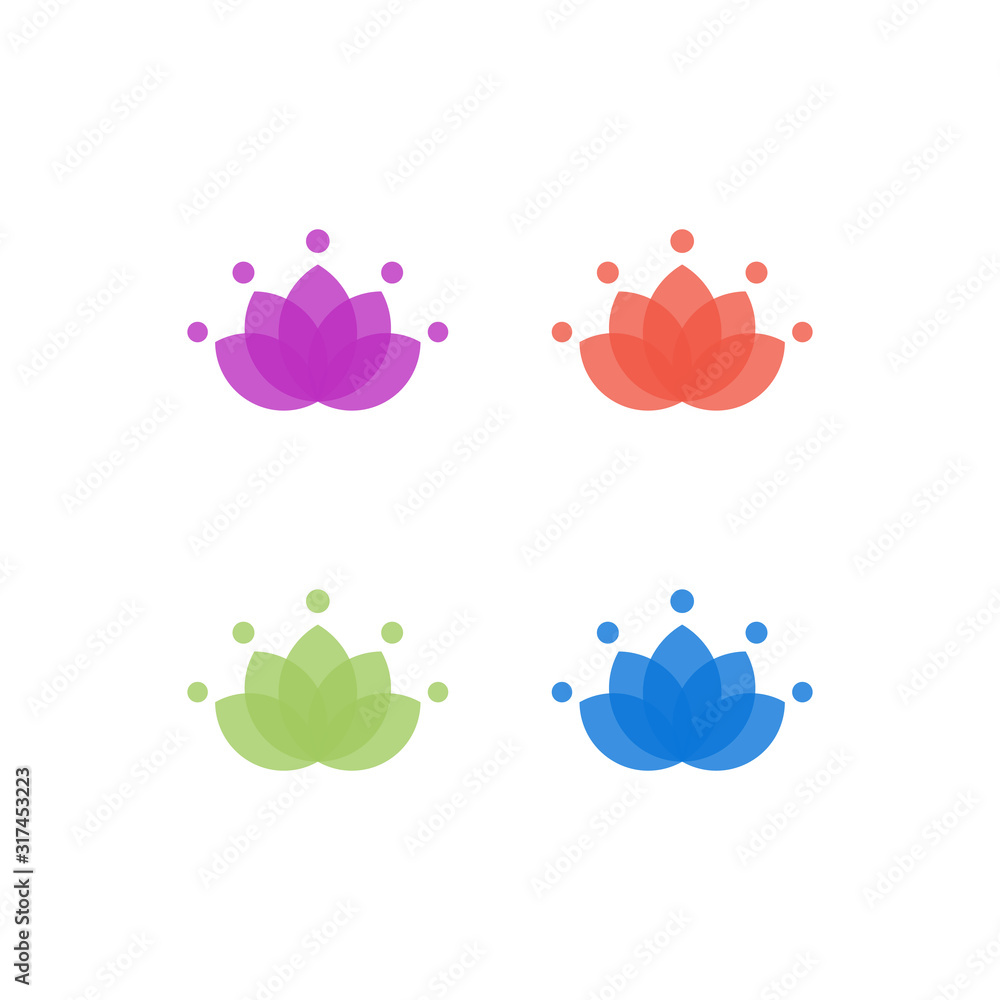 Lotus logo bundle.Lotus vector template Lotus logo bundle.Lotus vector template