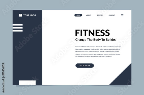 fitness solution landing page design