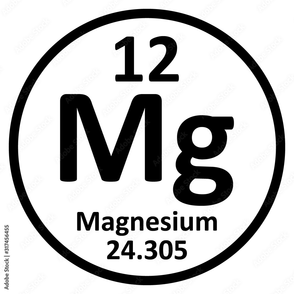 Periodic table element magnesium icon. Periodic table element magnesium icon.