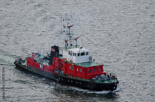 FIREBOAT - Rescue vessel on a cruise at sea
