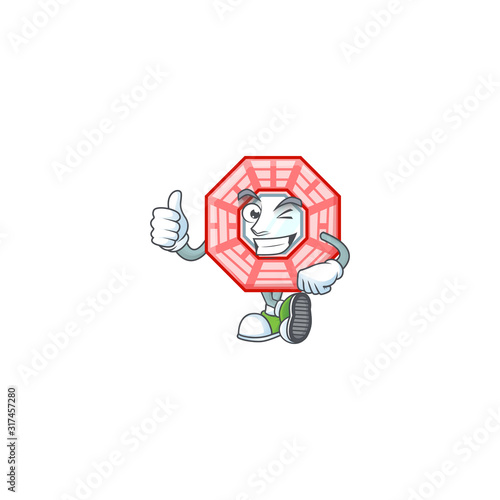 An icon of chinese square feng sui making Thumbs up gesture