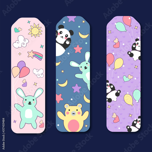 Colorful Printable Bookmarks Set.