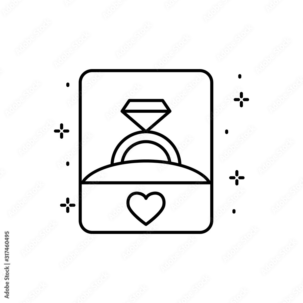 Diamond, ring icon. Simple line, outline vector of love icons for ui and ux, website or mobile application Diamond, ring icon. Simple line, outline vector of love icons for ui and ux, website or mobile application