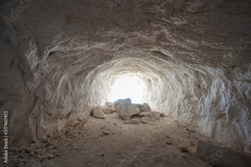Inside an old Borax mine in the Mohave Desert, CA