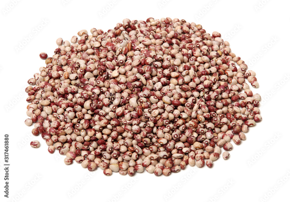 Dry beans on white background Dry beans on white background