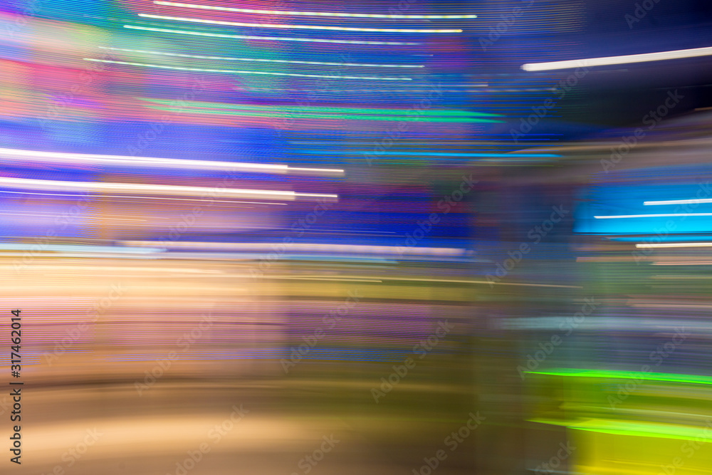 Abstract background created using a long exposure time and multicolored light sources