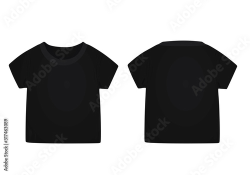Kids black t shirt. vector illustration