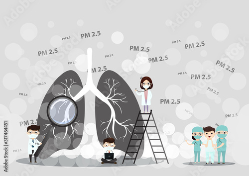 Air Pollution PM2.5 Concept.