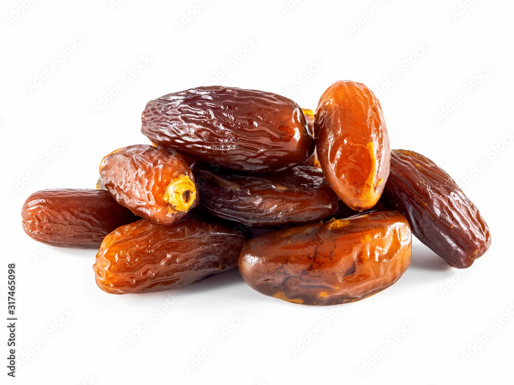 Dried fruit dates on a white background. Dried date palm fruit Dried fruit dates on a white background. Dried date palm fruit