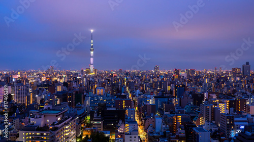 Tokyo cityscape Night light 12