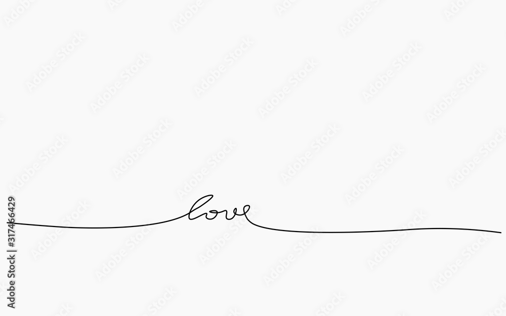 Love text word hand drawing, vector illustration Love text word hand drawing, vector illustration