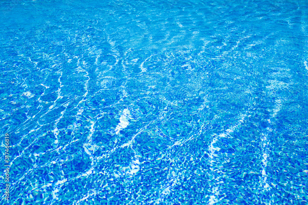Naklejka premium Blue Water in swimming pool