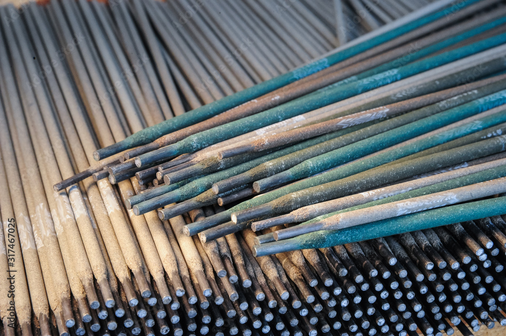 Welding electrodes in bulk.Close up picture. Welding electrodes in bulk.Close up picture.