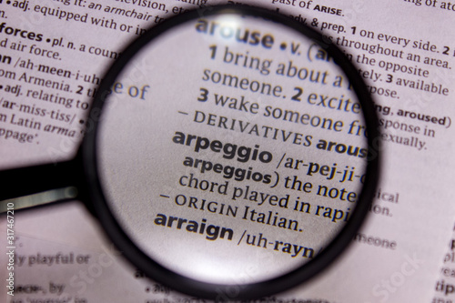 Arpeggio word or phrase in a dictionary.