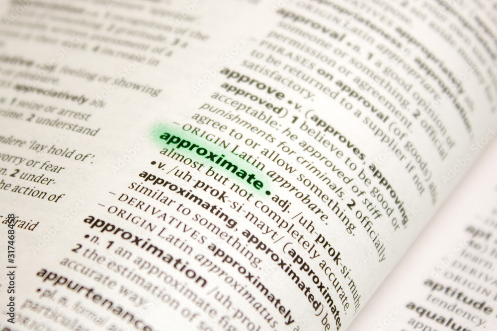 Approximate word or phrase in a dictionary. Approximate word or phrase in a dictionary.