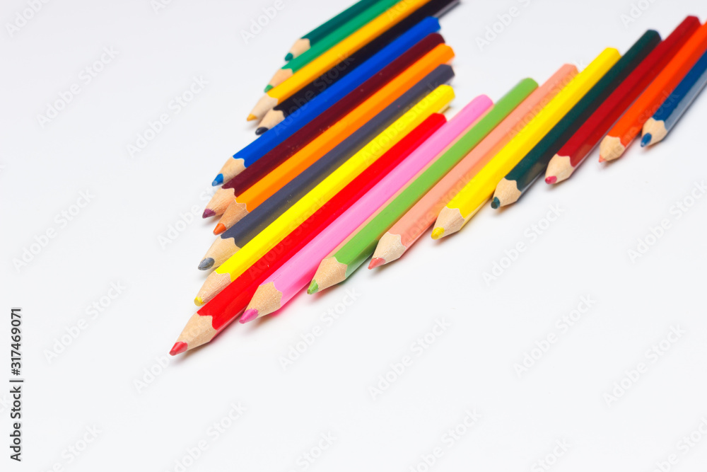 Fototapeta premium colored pencils, color gamut