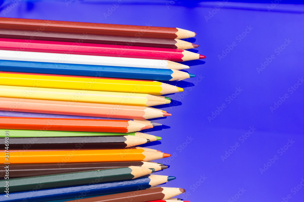 Fototapeta premium colored pencils, color gamut