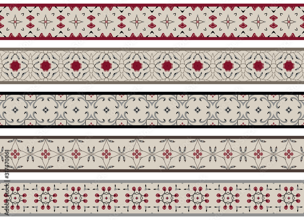 Seamless decorative borders Seamless decorative borders