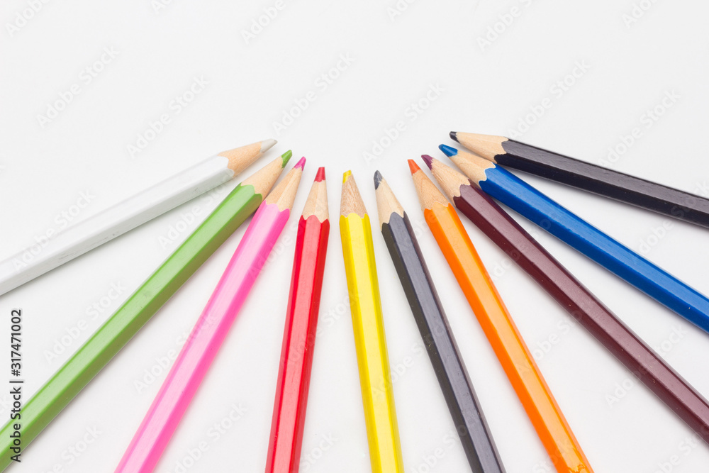 Fototapeta premium colored pencils, color gamut