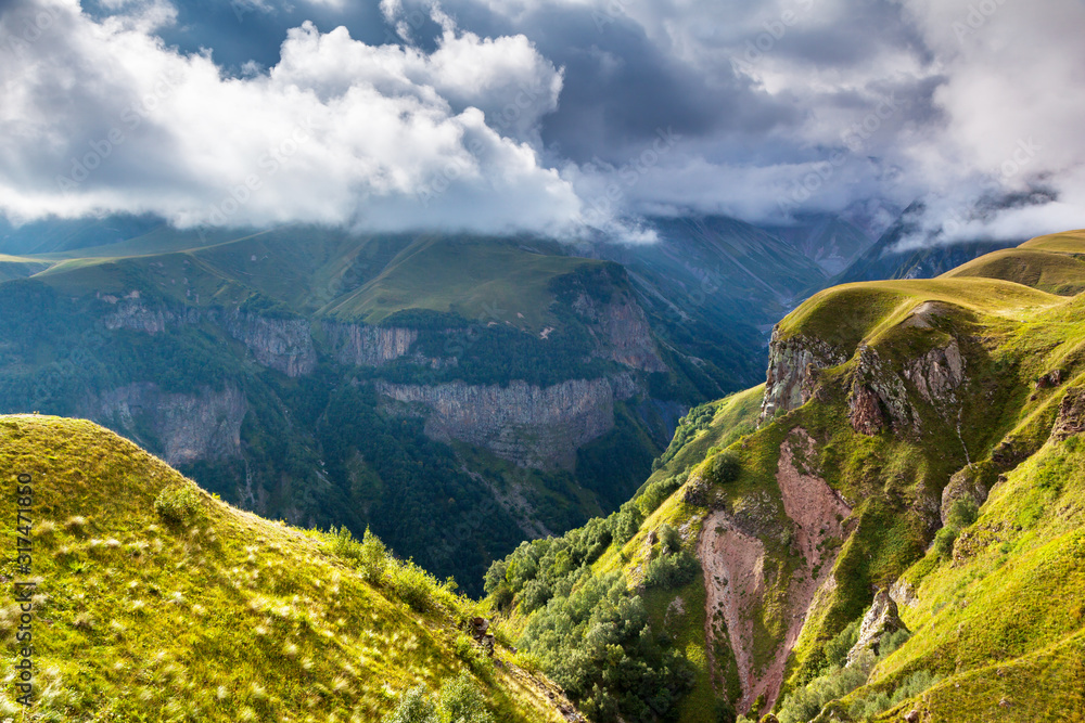 Captivating scene of the main Caucasus ridge.