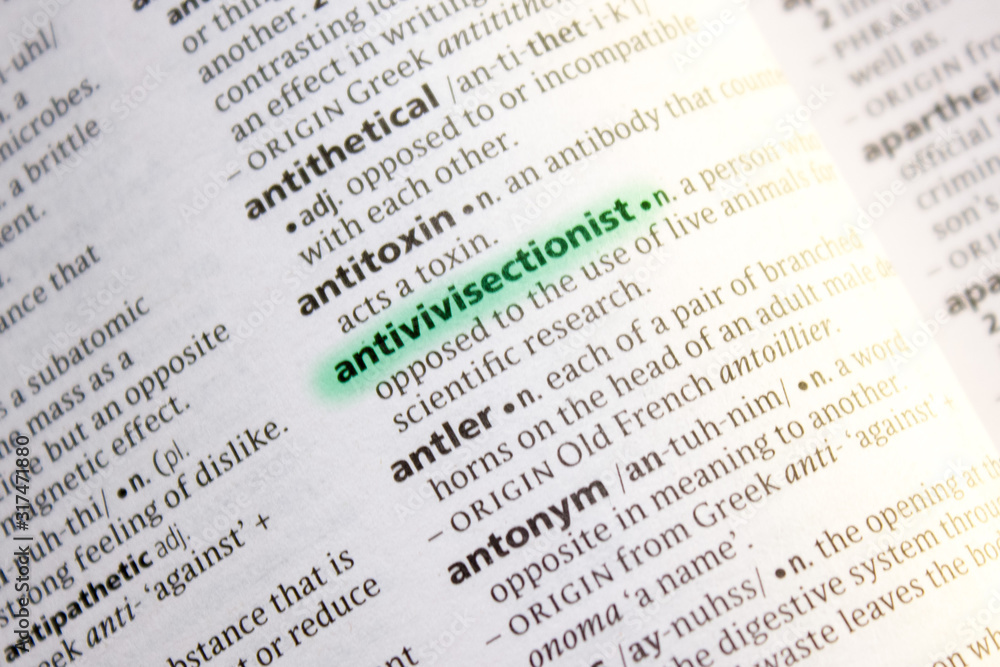 Antivivisectionist word or phrase in a dictionary. Antivivisectionist word or phrase in a dictionary.