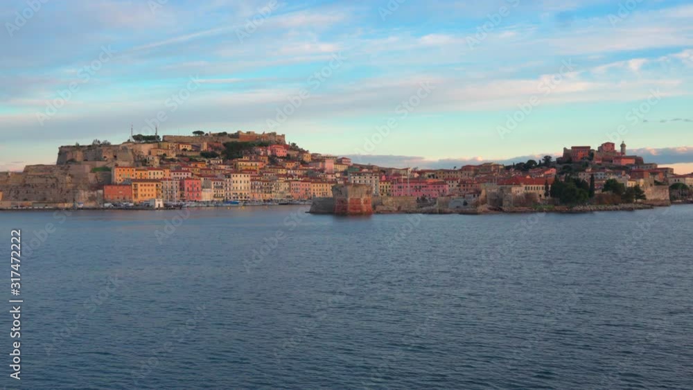Portoferraio, Elba Island, at sunrise. Tuscany, Italy. Portoferraio, Elba Island, at sunrise. Tuscany, Italy.