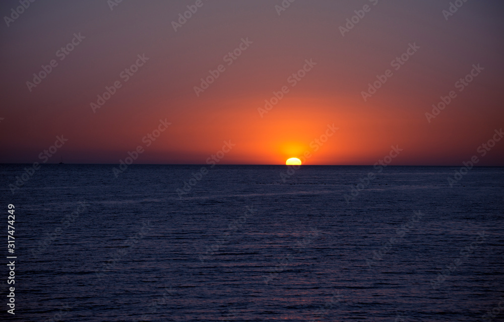 Beautiful sunset on the Black sea