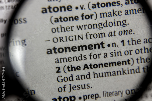 The word or phrase atonement in a dictionary.