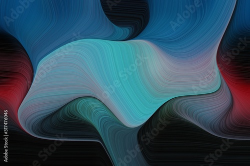 abstract clean and fluid lines and waves wallpaper design with very dark blue, cadet blue and very dark pink colors. art for sale. can be used as texture, background or wallpaper