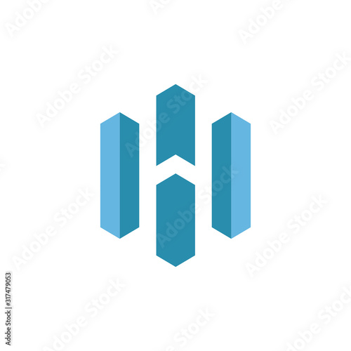 H Logos Blue Template
