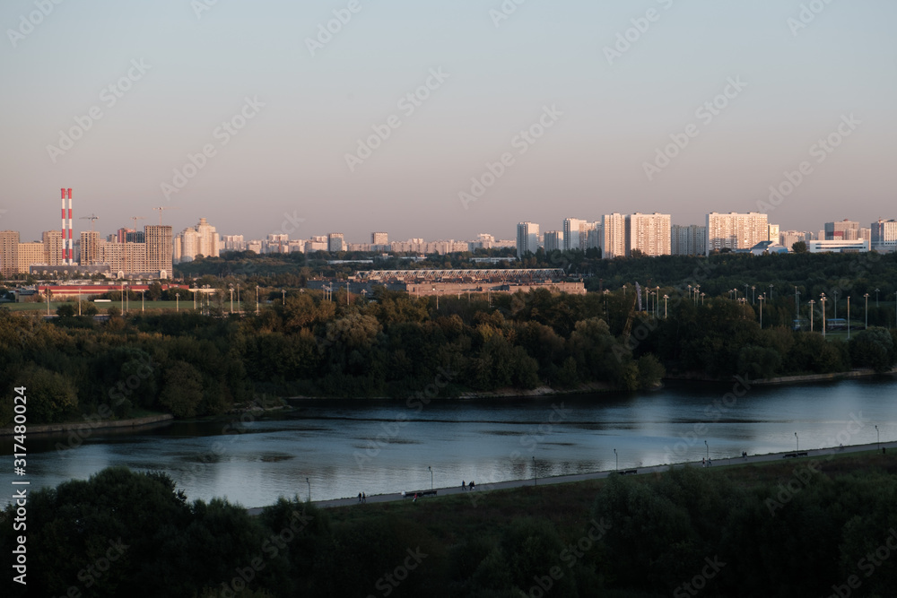 A view of Moscow from the hills in Kolomenskoe park